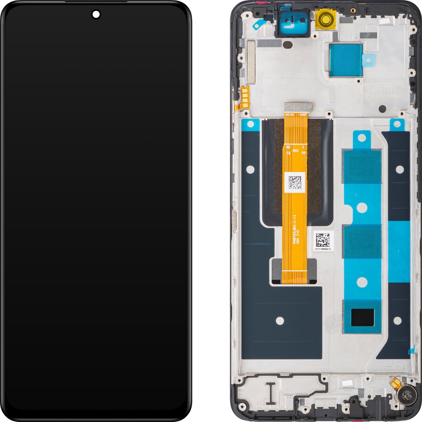Display cu Touchscreen Realme 12, cu Rama, Negru, Service Pack