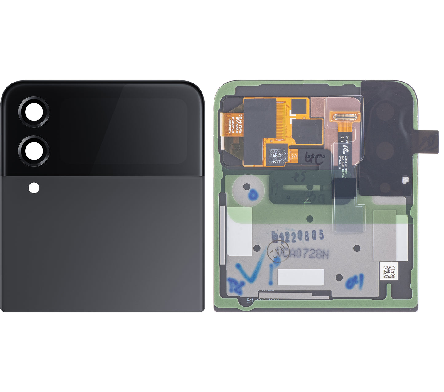 Display cu Touchscreen Samsung Galaxy Z Flip4 F721, Sub Outer, Gri (Graphite), Service Pack GH97-27947A