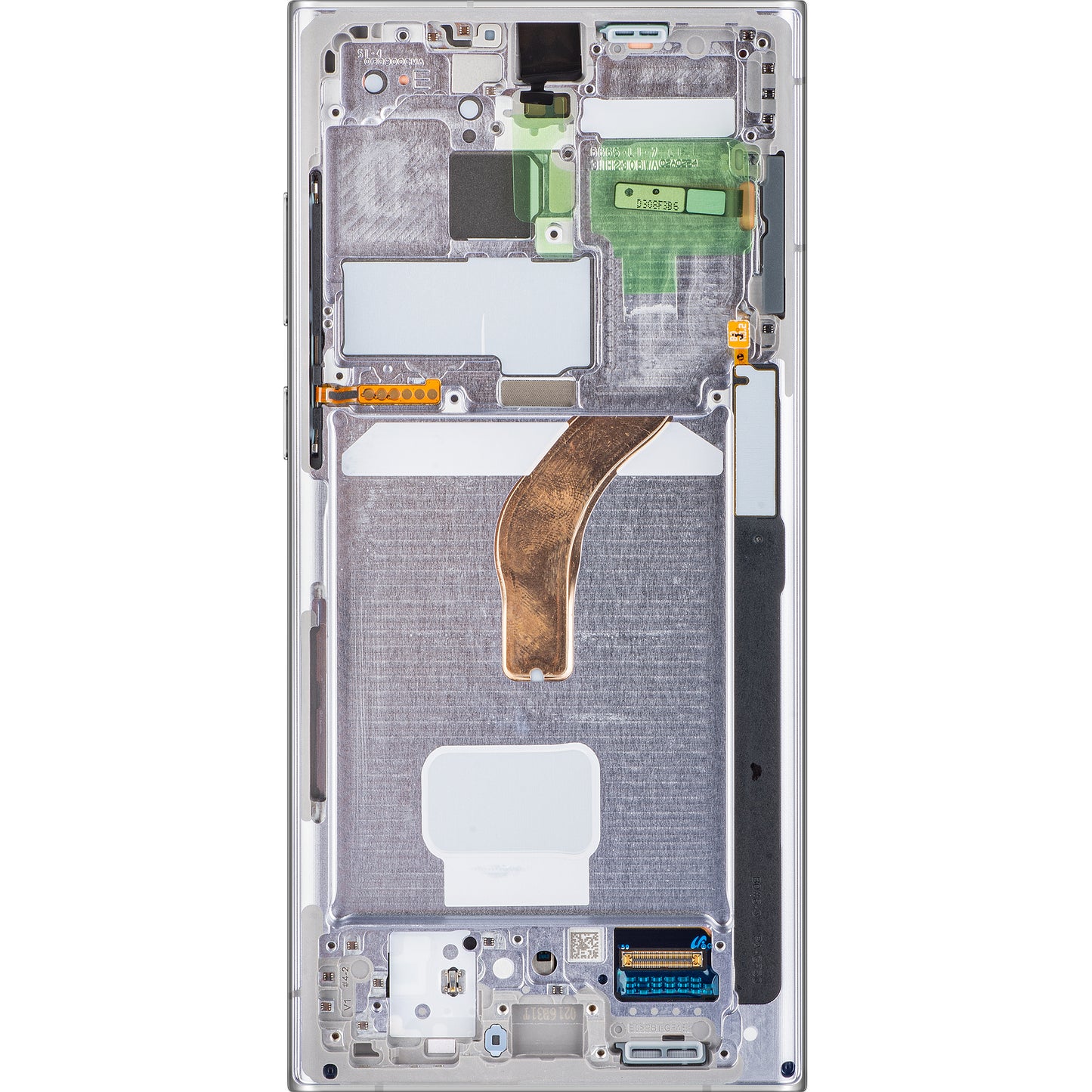 Display cu Touchscreen Samsung Galaxy S22 Ultra 5G S908, cu Rama, Alb, Service Pack GH82-27488C
