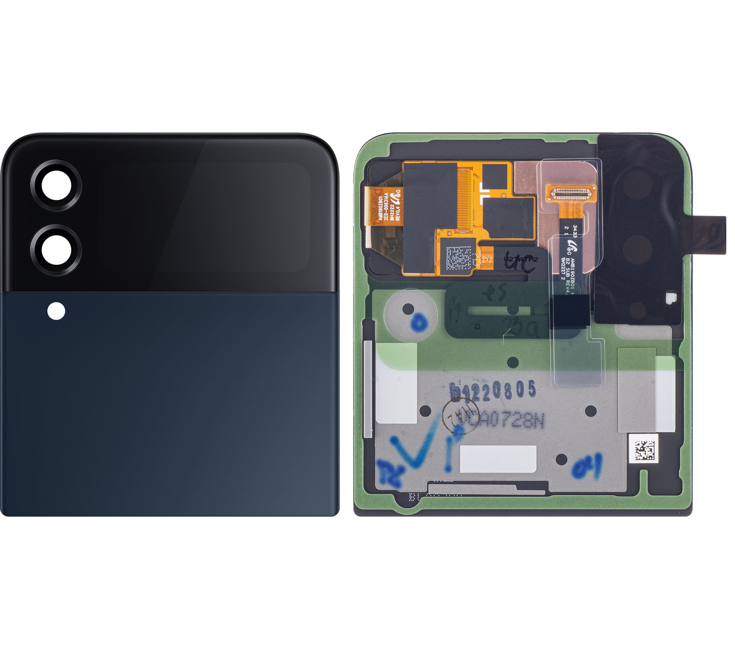 Display cu Touchscreen Samsung Galaxy Z Flip4 F721, Sub Outer, Albastru (Bespoke), Service Pack GH97-27947E