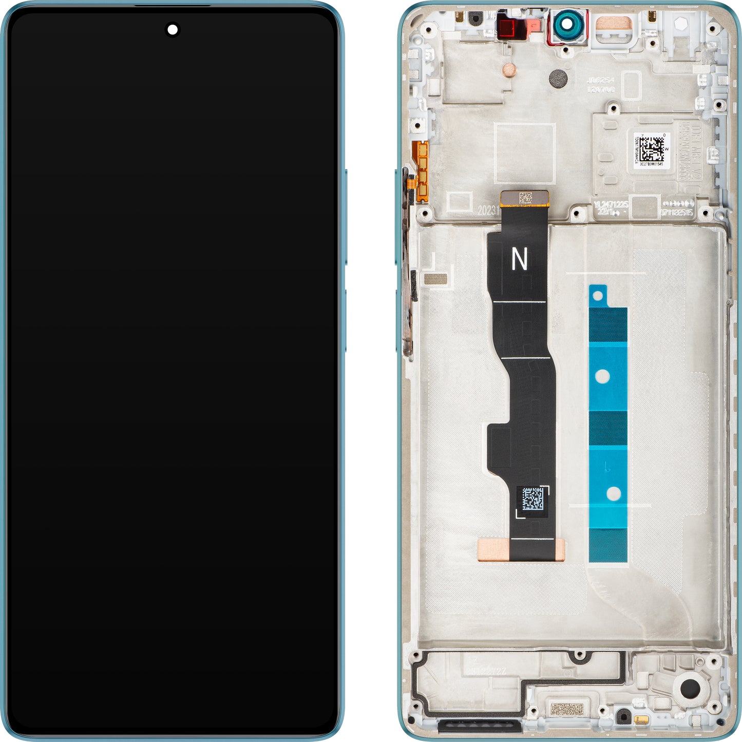 Display cu Touchscreen Xiaomi Redmi Note 13 5G, cu Rama, Albastru (Ocean Teal), Service Pack 5600030N1700