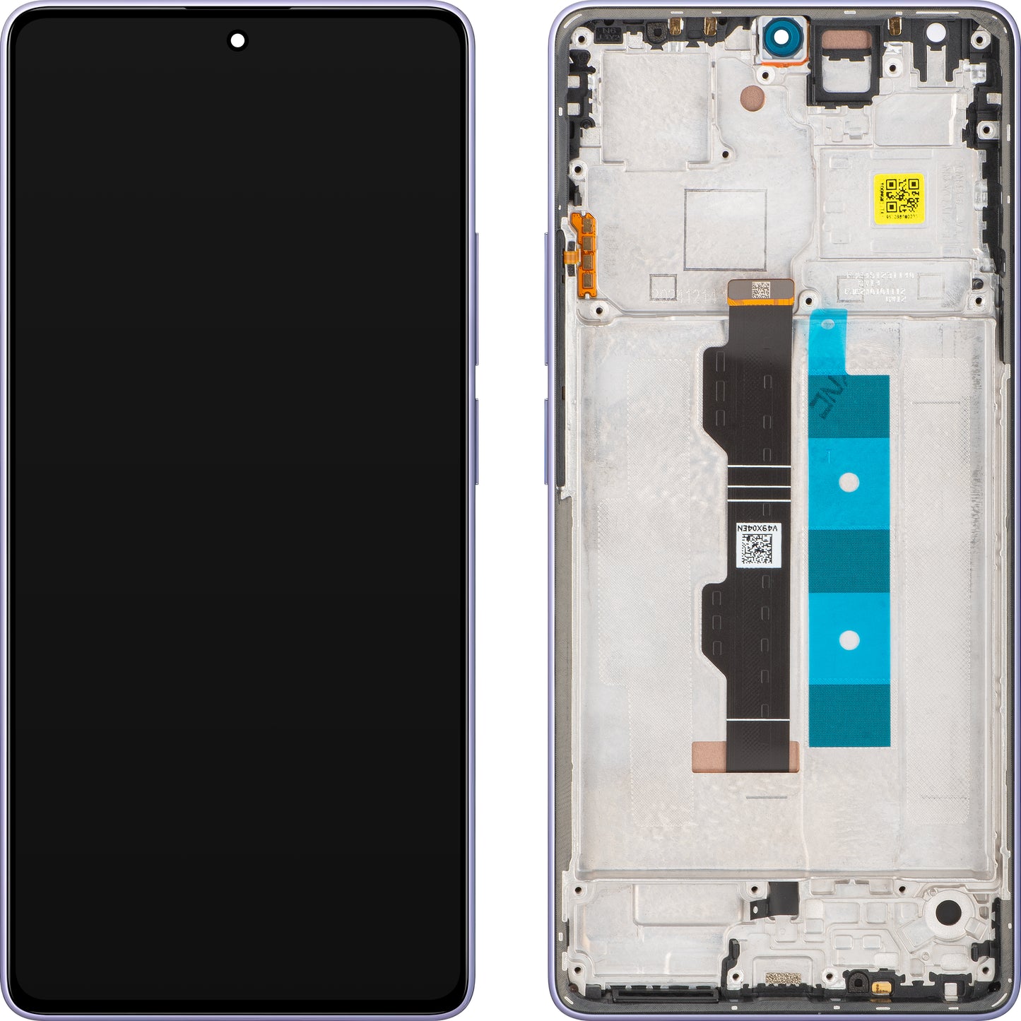 Display cu Touchscreen Xiaomi Redmi Note 14S, cu Rama, Violet (Aurora Purple), Service Pack 56000200N6R00