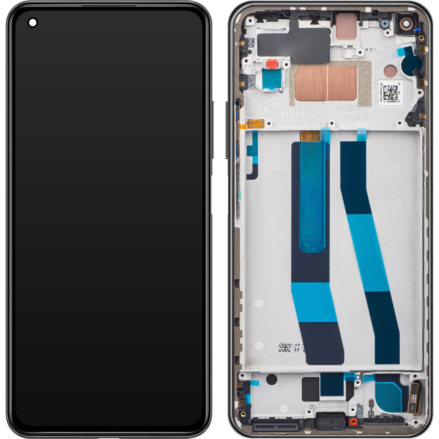 Display cu Touchscreen Xiaomi 11 Lite 5G NE, cu Rama, Negru (Truffle Black), Swap 5600030K9D00
