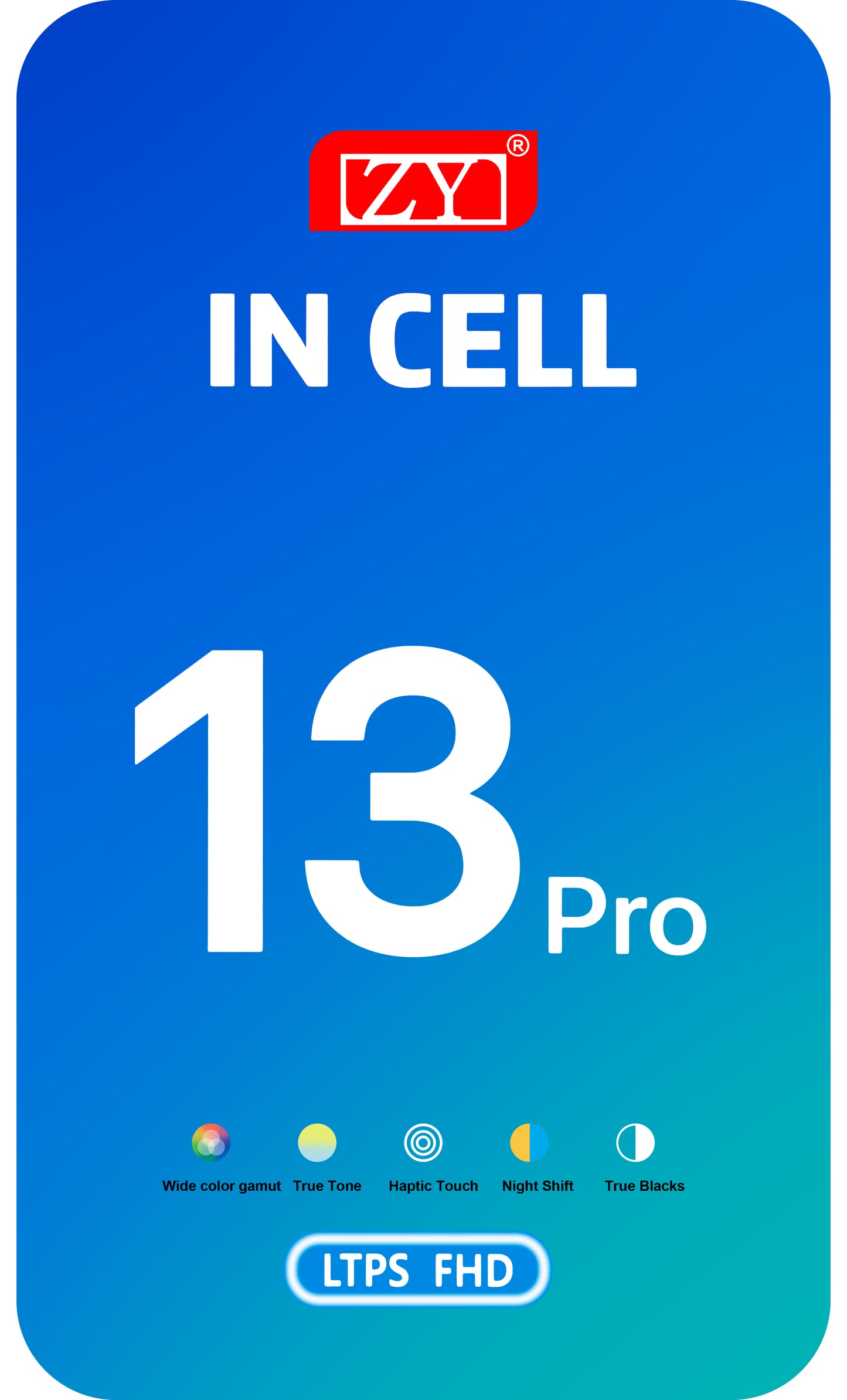 iPhone 13 Pro - Display cu Touchscreen ZY, cu Rama, Versiune LCD In-Cell IC Movable, Negru