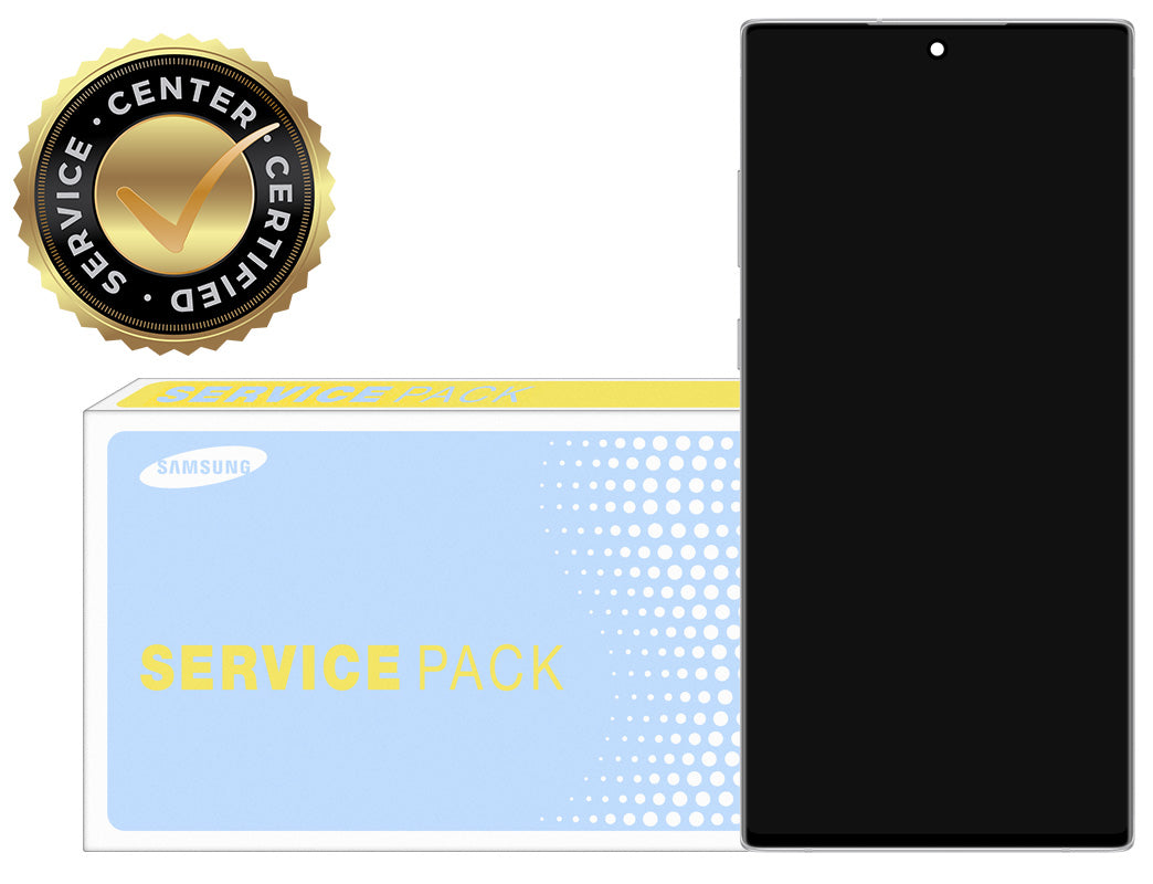 Display cu Touchscreen Samsung Galaxy Note 10+ 5G N976 / Note 10+ N975, cu Rama, Alb, Service Pack GH82-20838B