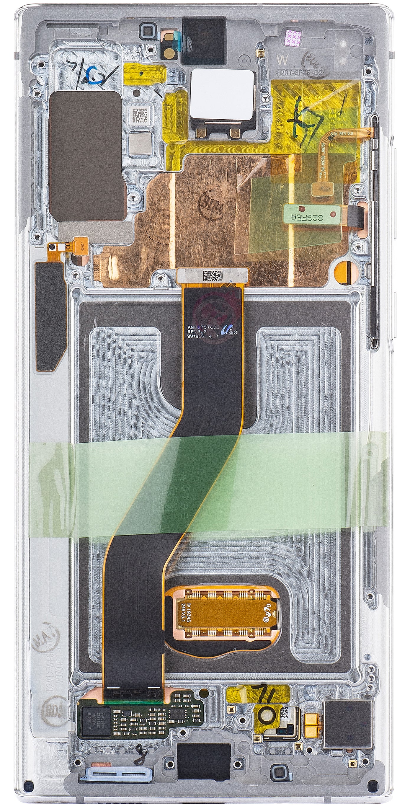 Display cu Touchscreen Samsung Galaxy Note 10+ 5G N976 / Note 10+ N975, cu Rama, Alb, Service Pack GH82-20838B