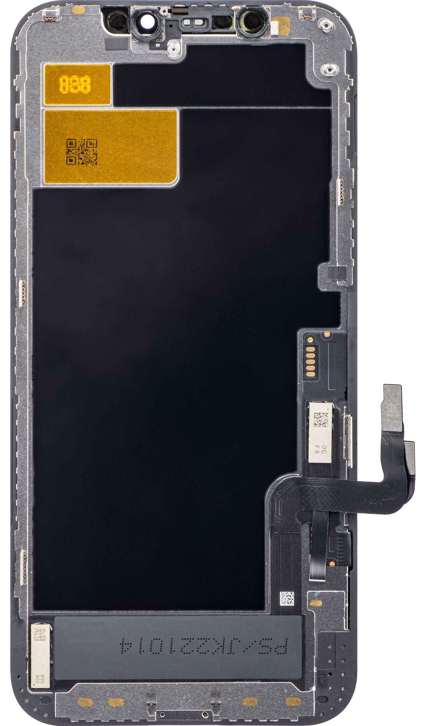 Display cu Touchscreen JK pentru Apple iPhone 12 / 12 Pro, cu Rama, Versiune LCD In-Cell IC Movable, Negru