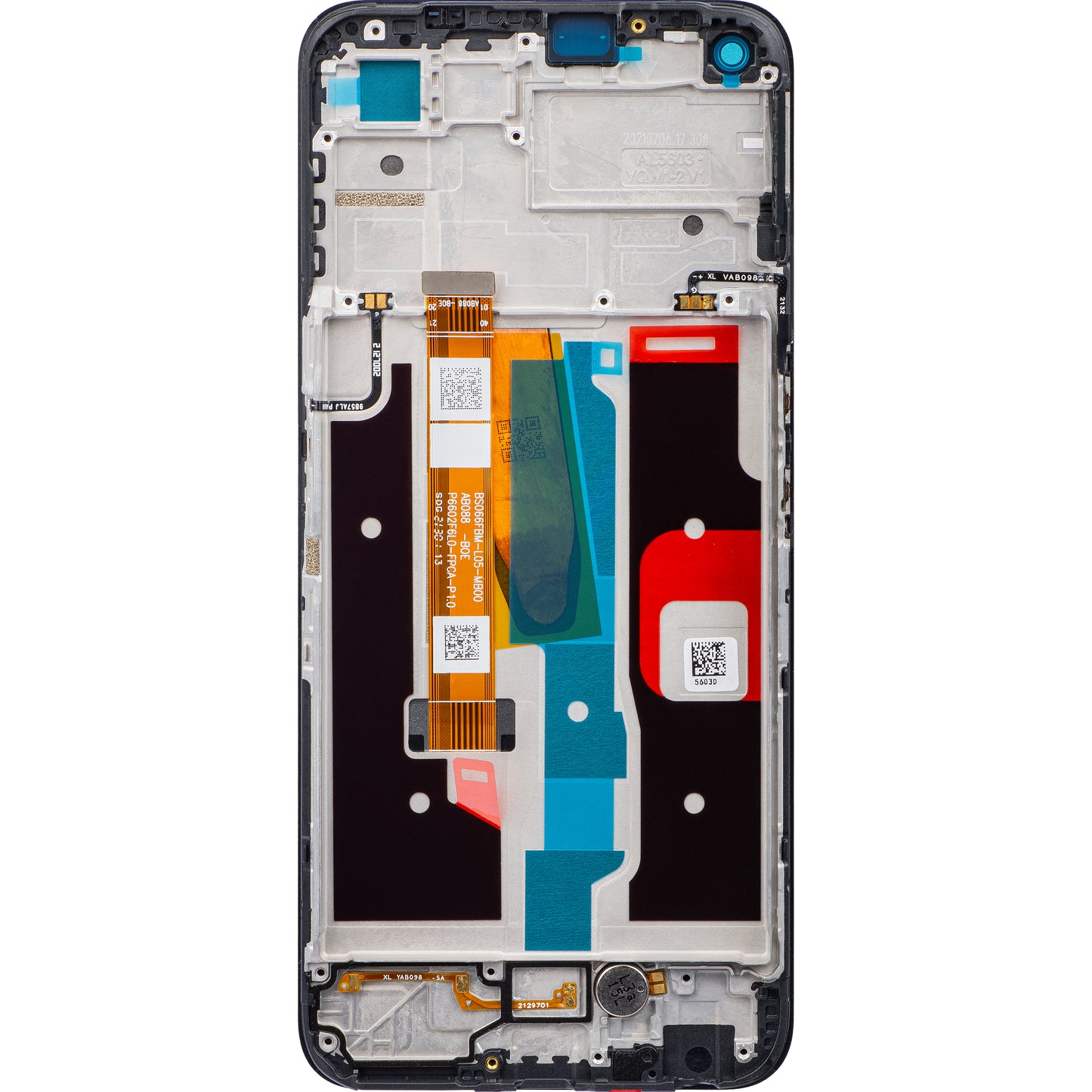 Display cu Touchscreen Realme Narzo 50 / 8i, cu Rama, Negru, Service Pack 4908405