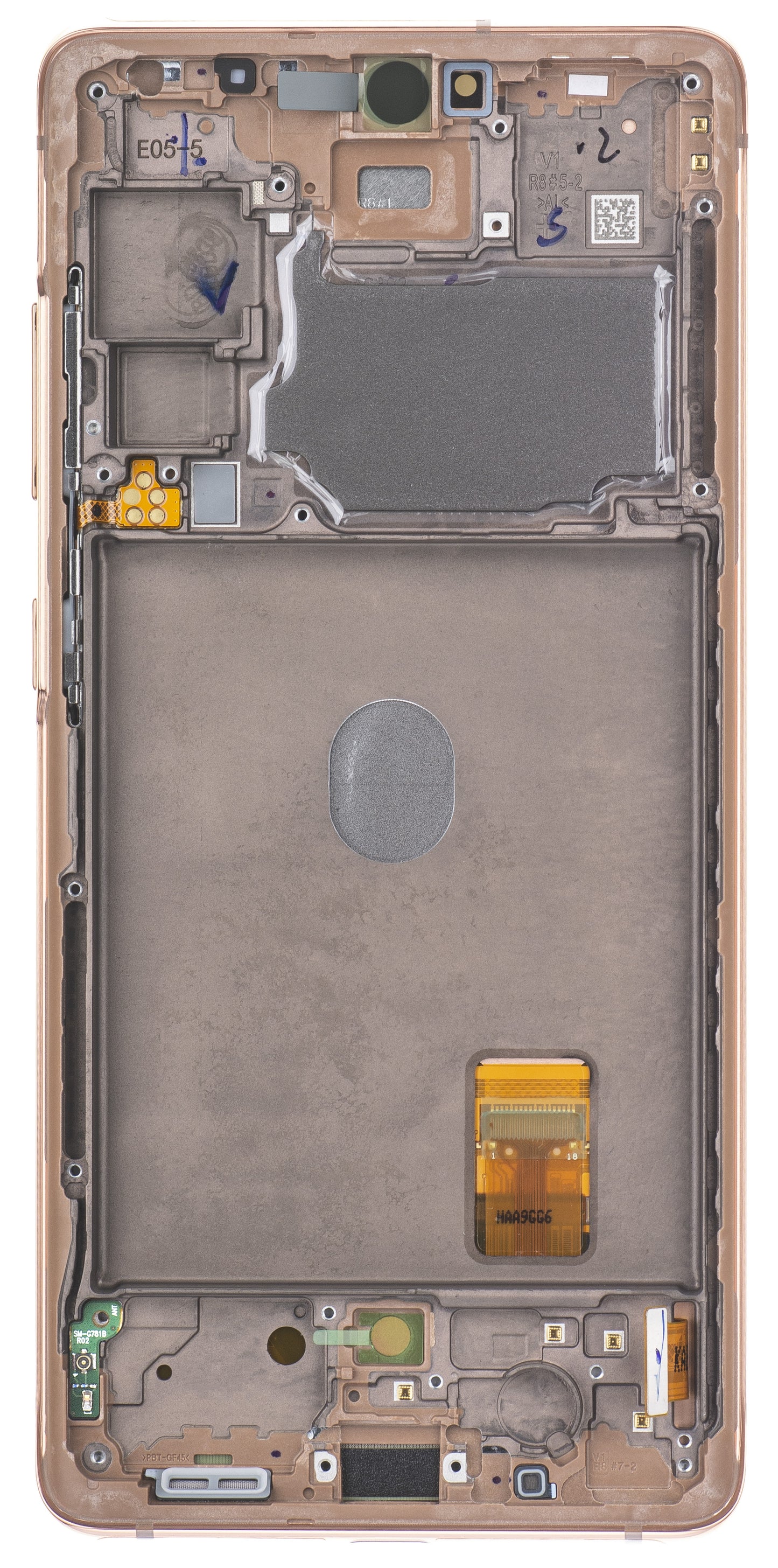 Display cu Touchscreen Samsung Galaxy S20 FE 5G G781, cu Rama, Portocaliu, Service Pack GH82-24215F