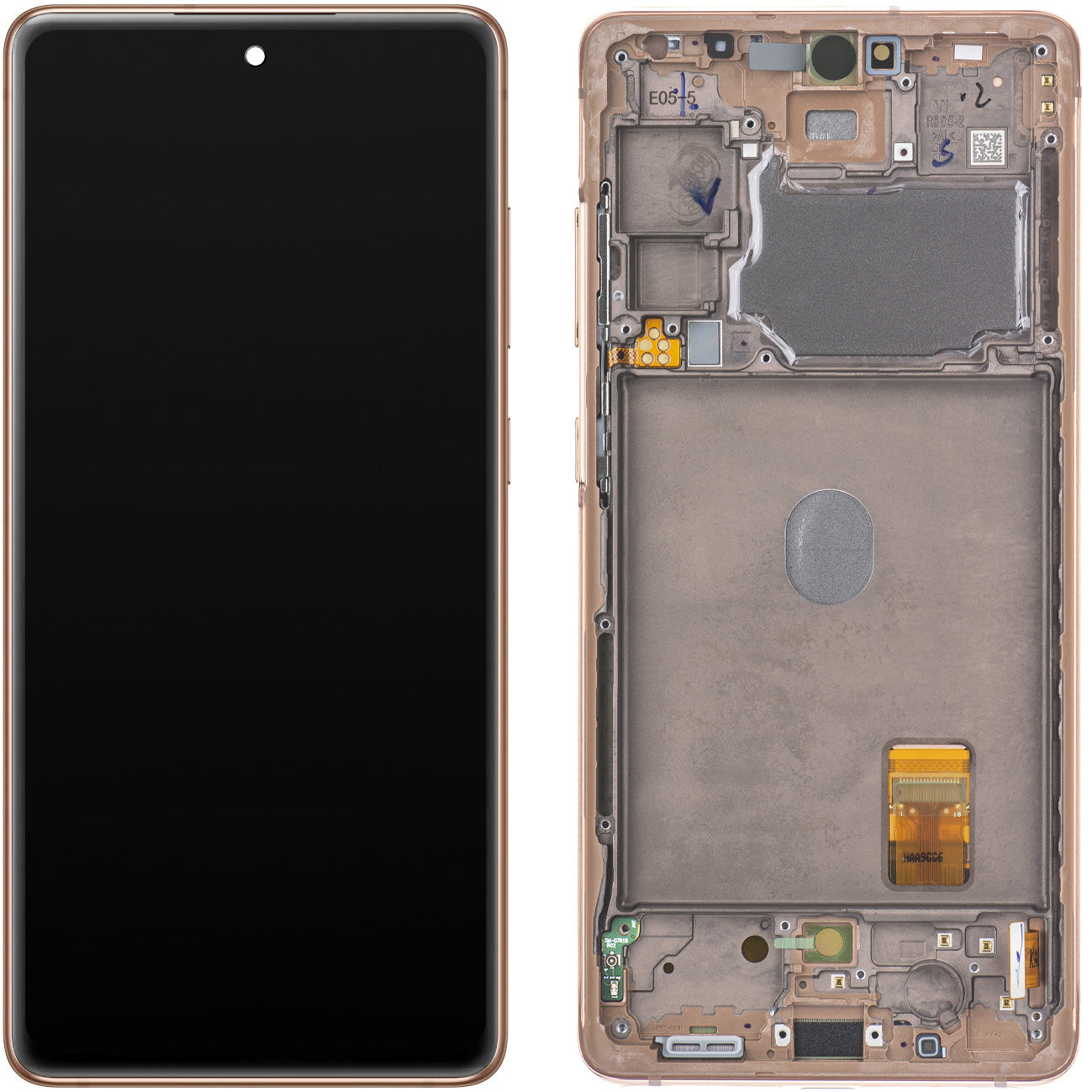 Display cu Touchscreen Samsung Galaxy S20 FE 5G G781, cu Rama, Portocaliu, Service Pack GH82-24215F