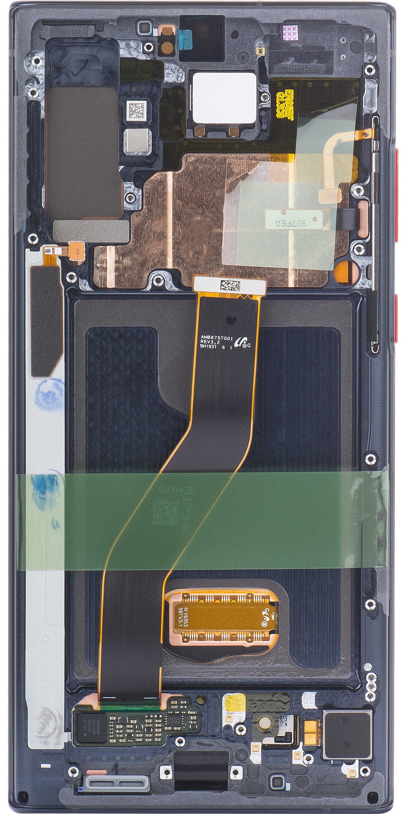 Display cu Touchscreen Samsung Galaxy Note 10+ 5G N976 / Note 10+ N975, cu Rama, Negru (Aura Black Star Wars), Service Pack GH82-21620A