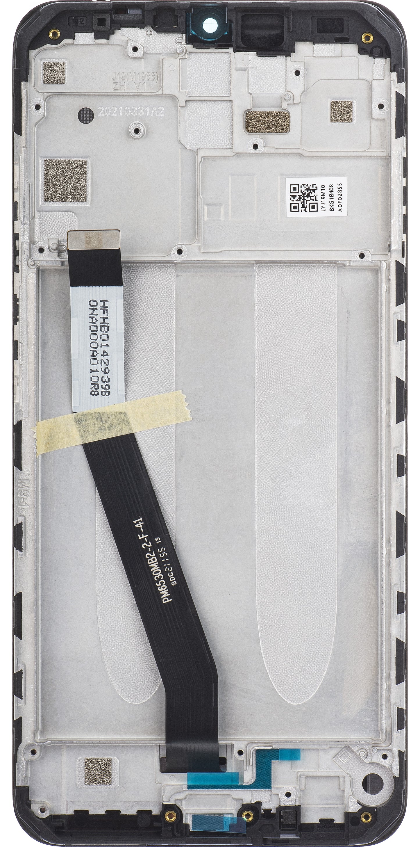 Display cu Touchscreen Xiaomi Redmi 9, cu Rama, Negru, Service Pack 5600050J1900