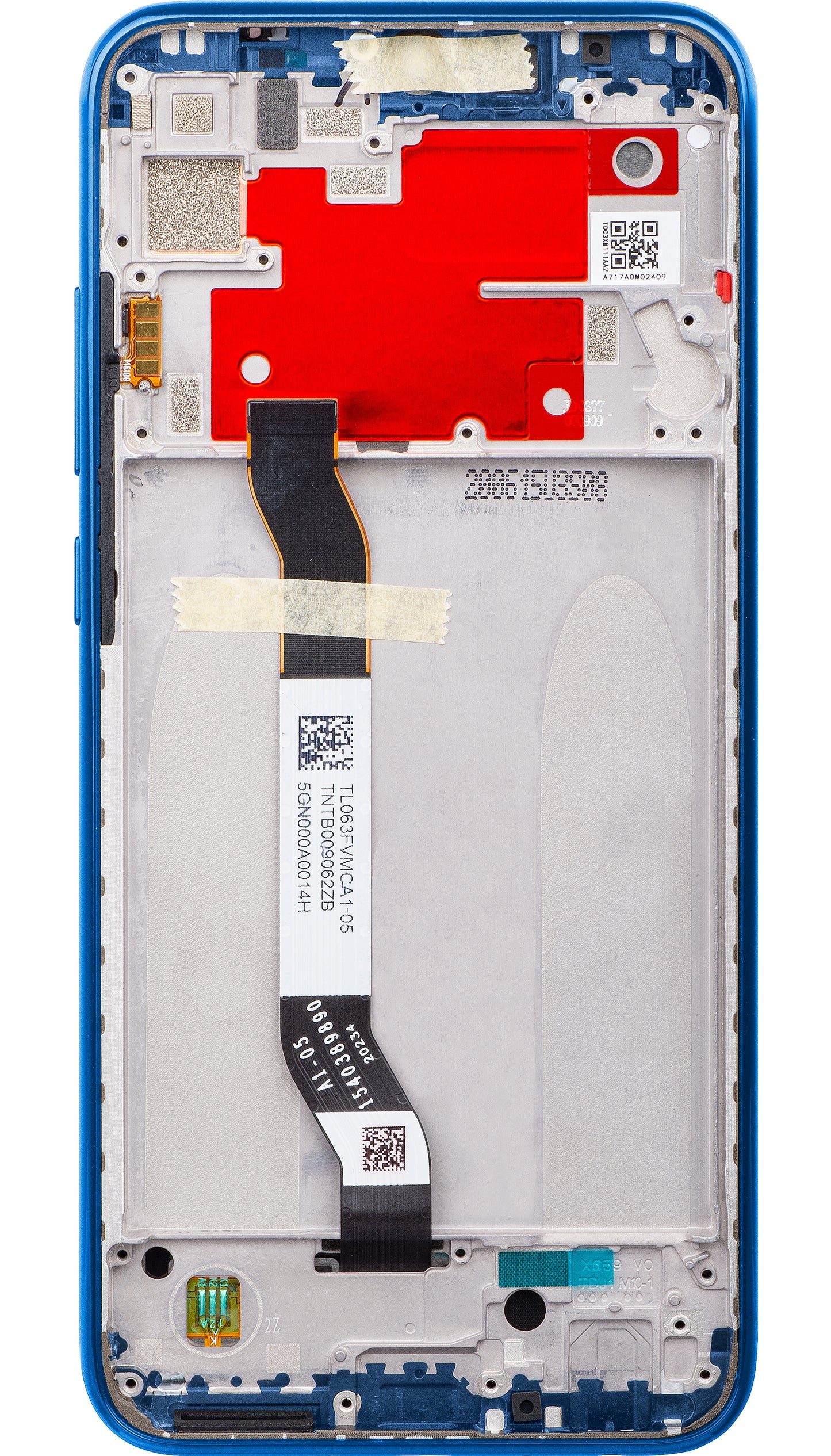 Display cu Touchscreen Xiaomi Redmi Note 8T, cu Rama, Albastru, Service Pack 5600030C3X00
