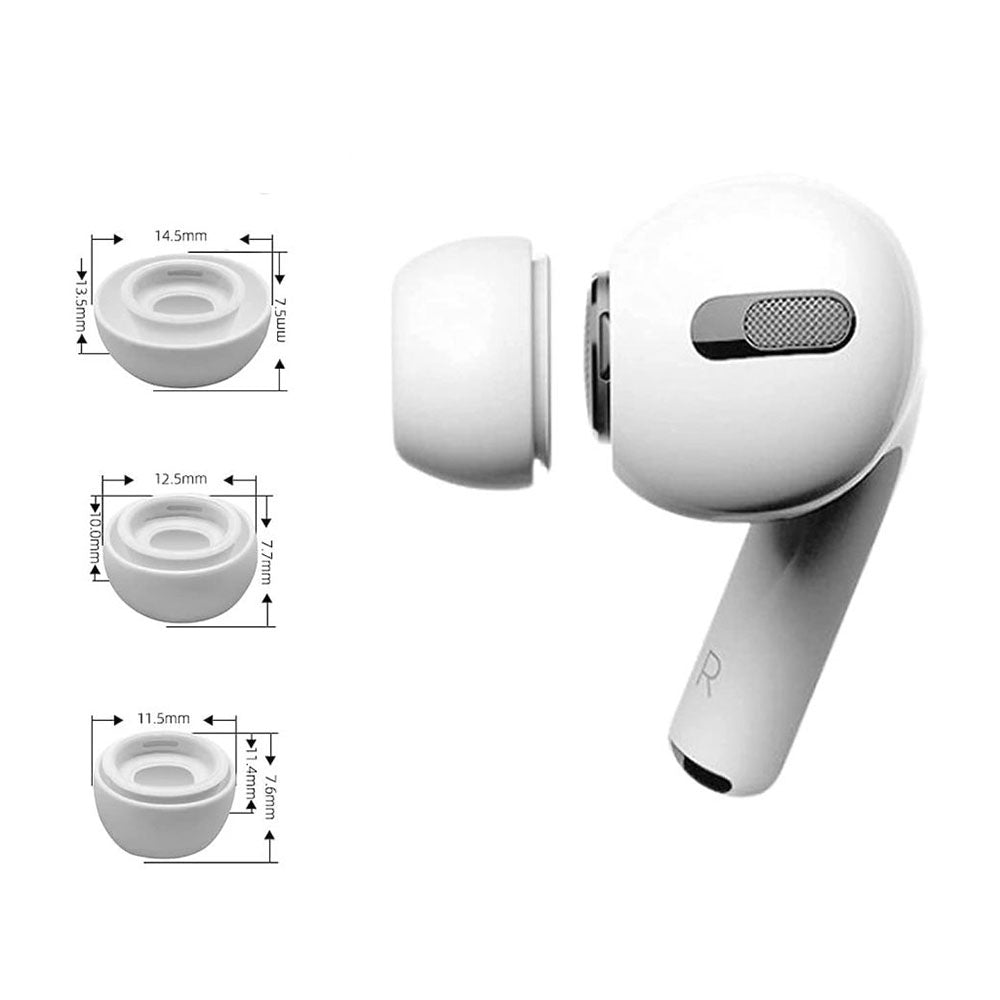 Dopuri Techsuit ET1 pentru Apple AirPods Pro Series, Marime XS / S / L, Albe