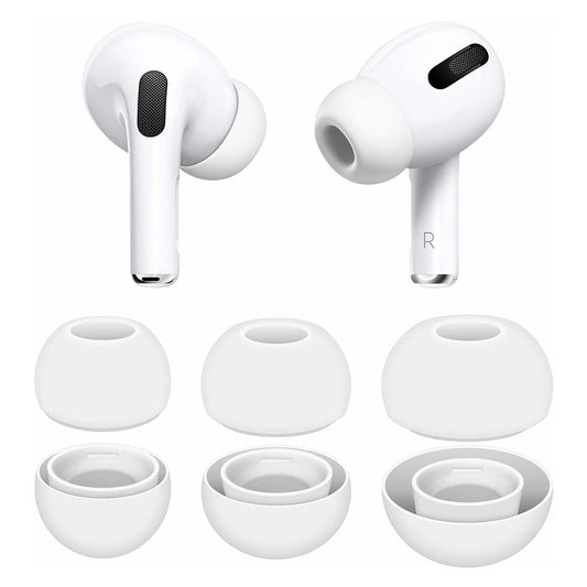 Dopuri Techsuit ET2 pentru Apple AirPods Pro 3, Marime XS / S / L, Albe
