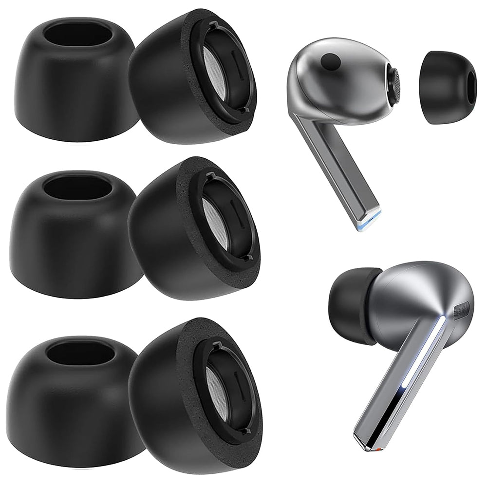 Dopuri Techsuit ET3 pentru Samsung Galaxy Buds3 Pro, Marime S / M / L, Negre