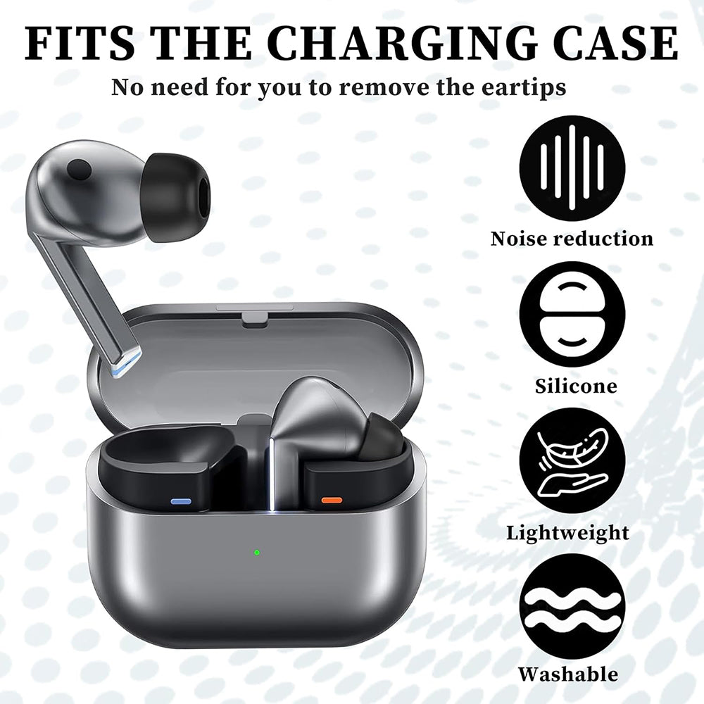 Dopuri Techsuit ET3 pentru Samsung Galaxy Buds3 Pro, Marime S / M / L, Negre
