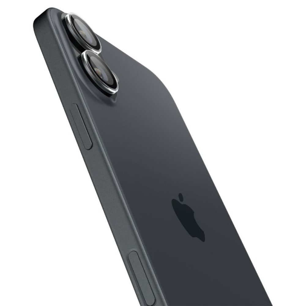 Folie de protectie Camera Spate Spigen GlastR EZ FIT Optik Pro pentru Apple iPhone 17 / 16 Plus / 16, Sticla Securizata, Set 2 bucati, Transparenta