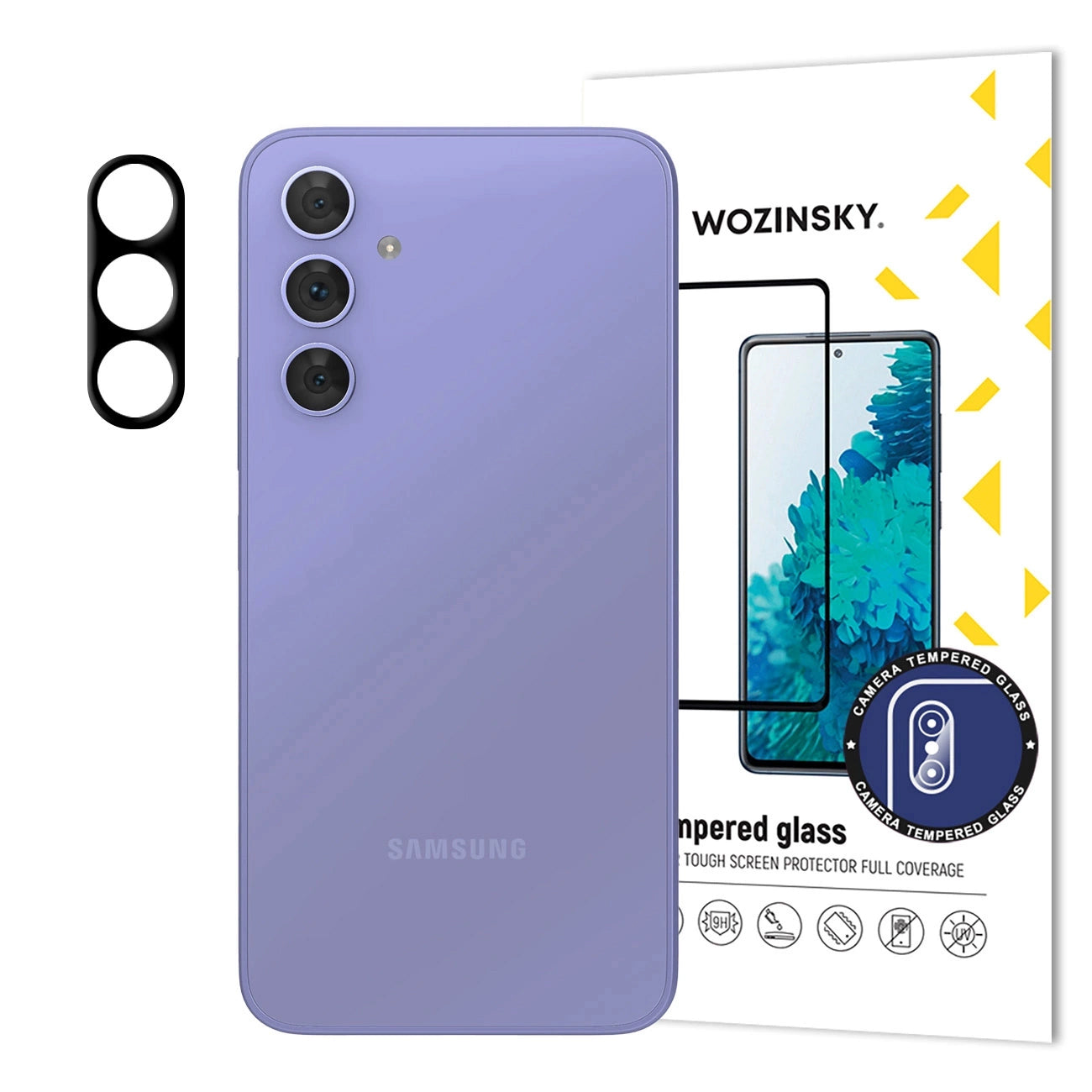 Folie de protectie Camera Spate WZK pentru Samsung Galaxy S25 S931, Sticla Securizata, Neagra