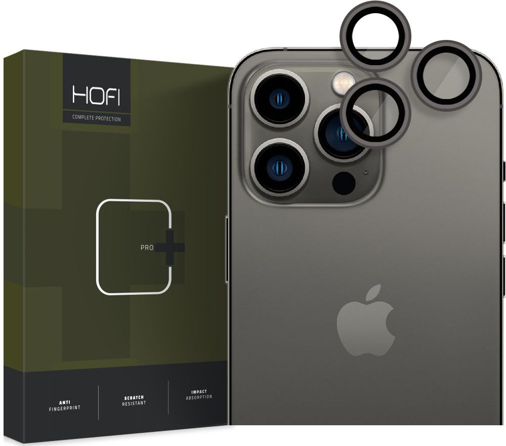 Folie de protectie Camera Spate Tech-Protect CamRing PRO+ pentru Apple iPhone 14 Pro Max / 14 Pro, Sticla Securizata, Neagra