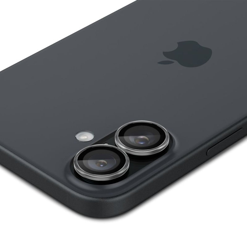 Folie de protectie Camera Spate Spigen GlastR EZ FIT Optik Pro pentru Apple iPhone 17 / 16 Plus / 16, Sticla Securizata, Set 2 bucati, Transparenta