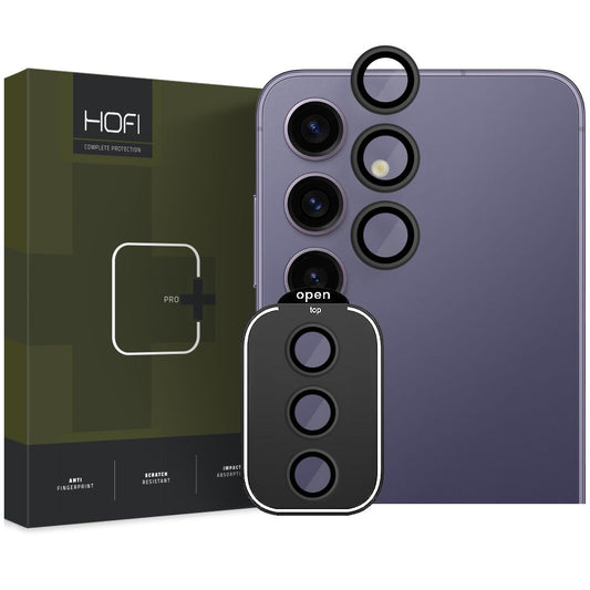 Folie de protectie Camera spate HOFI CamRing PRO+ pentru Samsung Galaxy S24+ S926, Sticla Securizata, Neagra