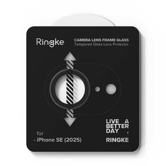Folie de protectie Camera Spate Ringke pentru Apple iPhone 16e, Sticla Securizata, Set 2 bucati, Neagra