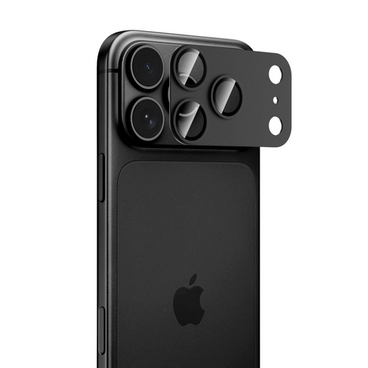Folie de protectie Camera Spate Tech-Protect CamFull Fit+ pentru Apple iPhone 18 Pro Max, Sticla Securizata, Neagra
