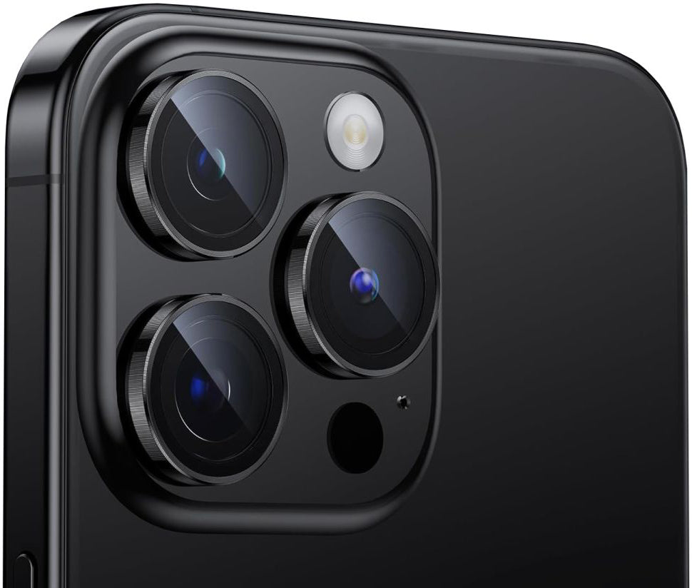 Folie de protectie Camera Spate Tech-Protect CamRing PRO+ pentru Apple iPhone 14 Pro Max / 14 Pro, Sticla Securizata, Neagra