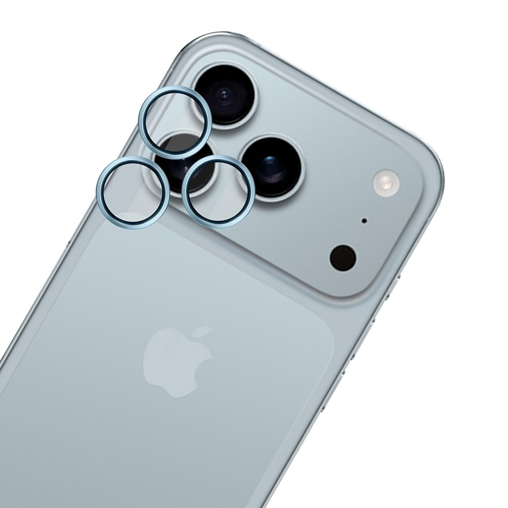 Folie de protectie Camera Spate 3MK Hardy Protection Pro pentru Apple iPhone 17 Pro Max / 17 Pro, Sticla Securizata, Albastra