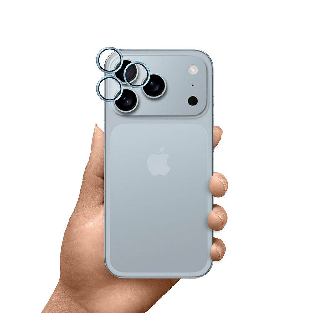 Folie de protectie Camera Spate 3MK Hardy Protection Pro pentru Apple iPhone 17 Pro Max / 17 Pro, Sticla Securizata, Albastra