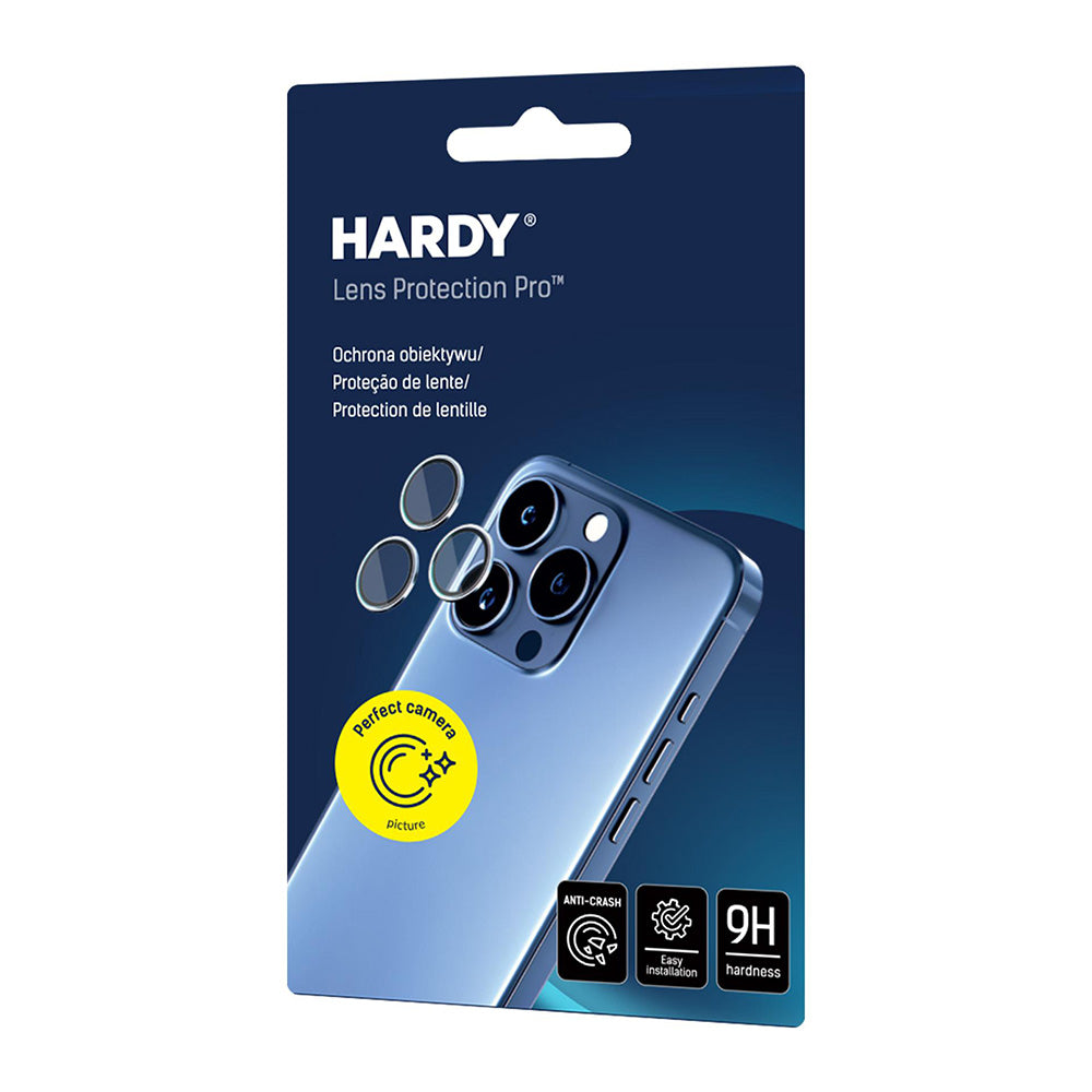Folie de protectie Camera Spate 3MK Hardy Protection Pro pentru Apple iPhone 17 Pro Max / 17 Pro, Sticla Securizata, Albastra