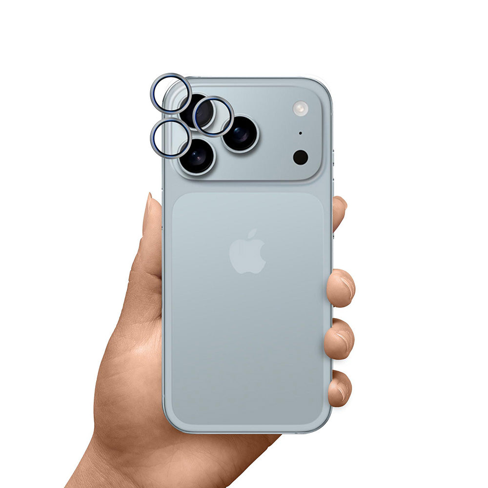 Folie de protectie Camera Spate 3MK Hardy Protection Pro pentru Apple iPhone 17 Pro Max / 17 Pro, Sticla Securizata, Bej