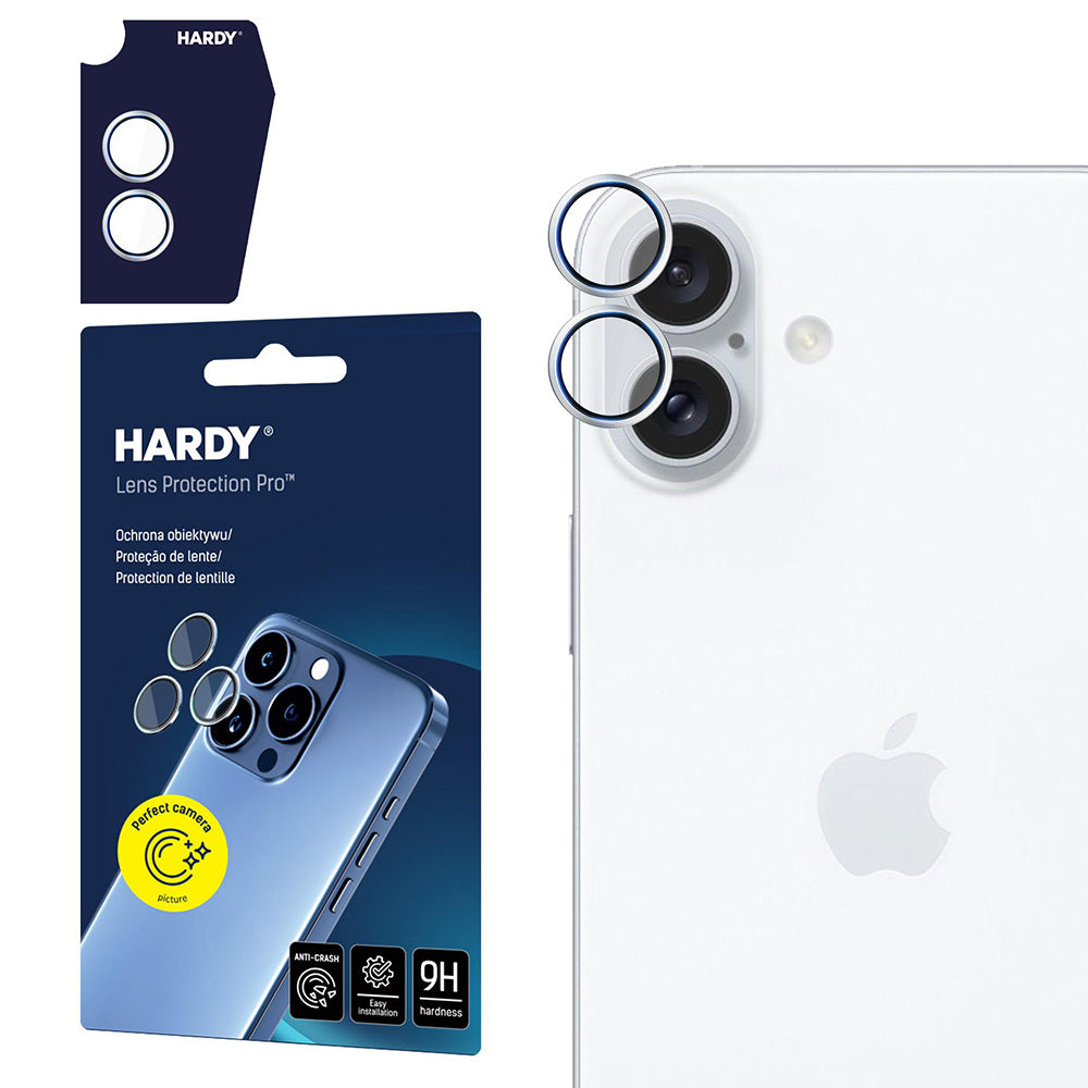 Folie de protectie Camera Spate 3MK Hardy Protection Pro pentru Apple iPhone 17, Sticla Securizata, Argintie
