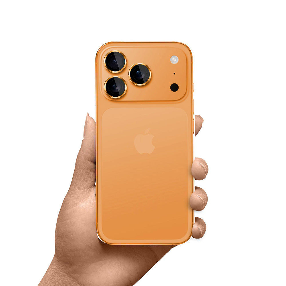 Folie de protectie Camera Spate 3MK Protection Pro pentru Apple iPhone 17 Pro Max / 17 Pro, Sticla Securizata, Portocalie