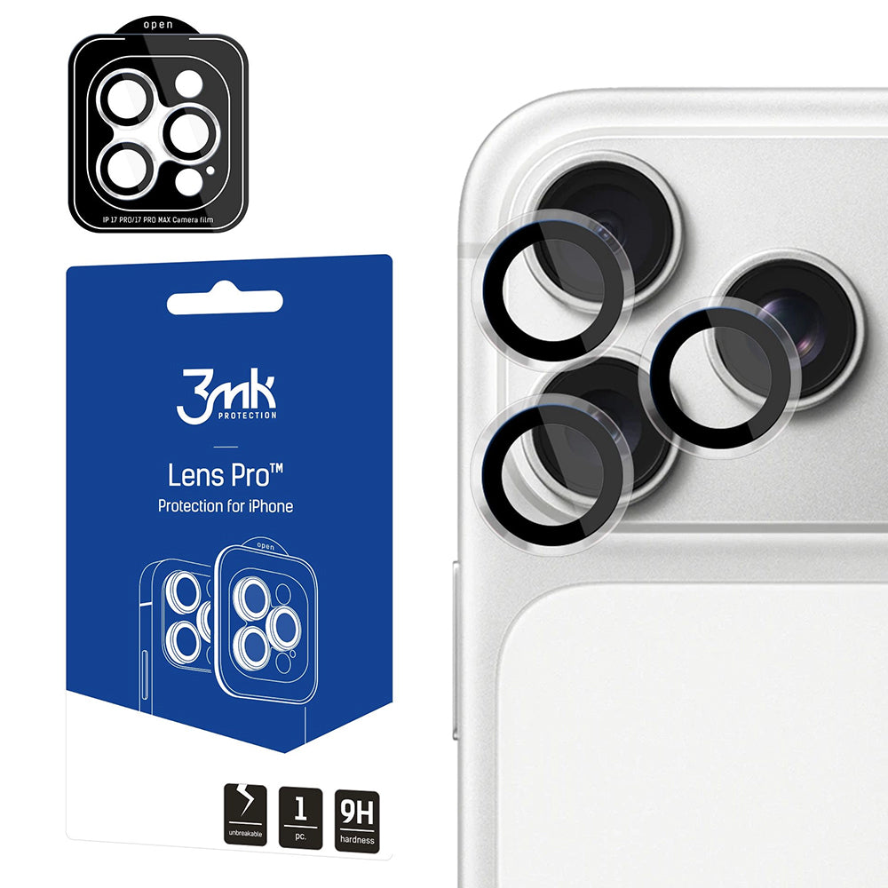 Folie de protectie Camera Spate 3MK Protection Pro pentru Apple iPhone 18 Pro / 18 Pro Max, Sticla Securizata, Transparenta