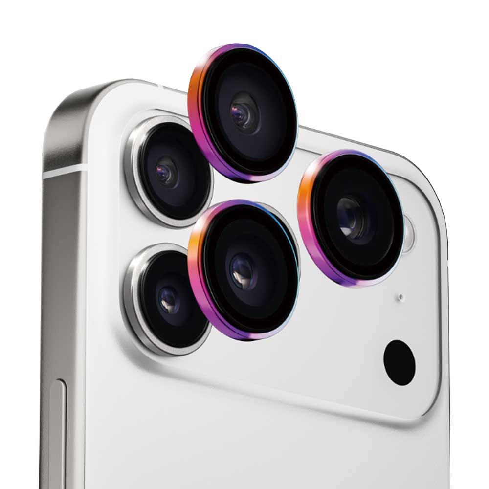 Folie de protectie Camera Spate Anank AR pentru Apple iPhone 17 Pro Max / 17 Pro, Sticla Securizata, Multicolor