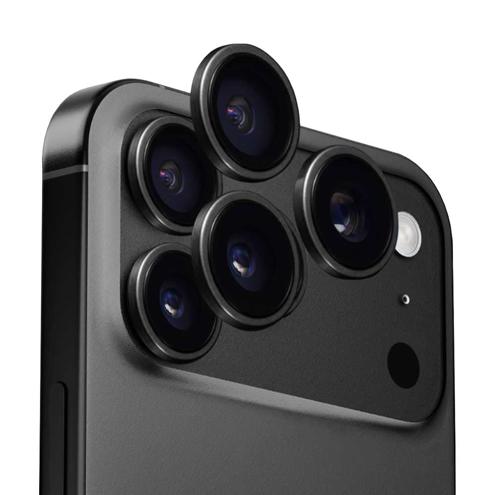 Folie de protectie Camera Spate Anank AR pentru Apple iPhone 17 Pro Max / 17 Pro, Sticla Securizata, Neagra