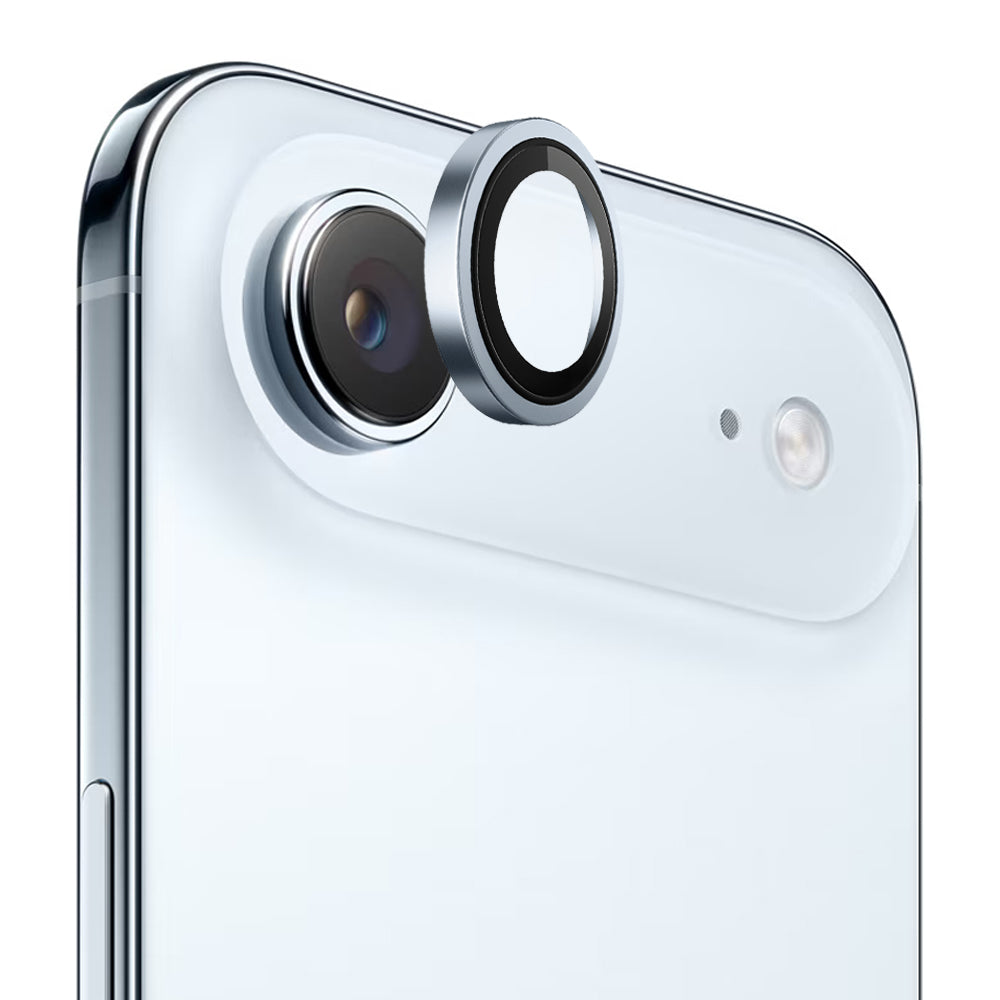 Folie de protectie Camera Spate Blueo Metal Frame pentru Apple iPhone 17 Air, Sticla Securizata, Bleu