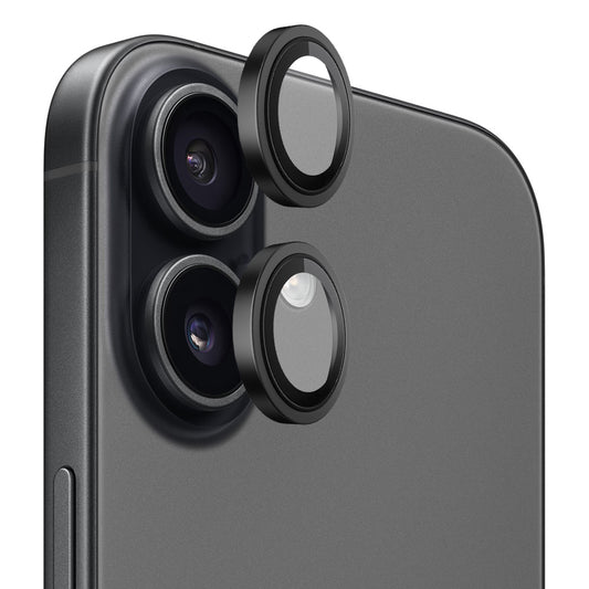 Folie de protectie Camera Spate Blueo Metal Frame pentru Apple iPhone 17, Sticla Securizata, Neagra