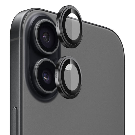 Folie de protectie Camera Spate Blueo Sapphire Crystal pentru Apple iPhone 17, Sticla Securizata, Neagra