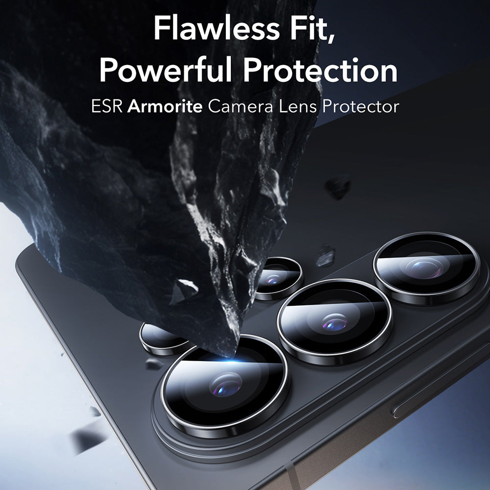 Folie de protectie Camera Spate ESR Armorite pentru Samsung Galaxy S26 Ultra S948, Sticla Securizata, Neagra