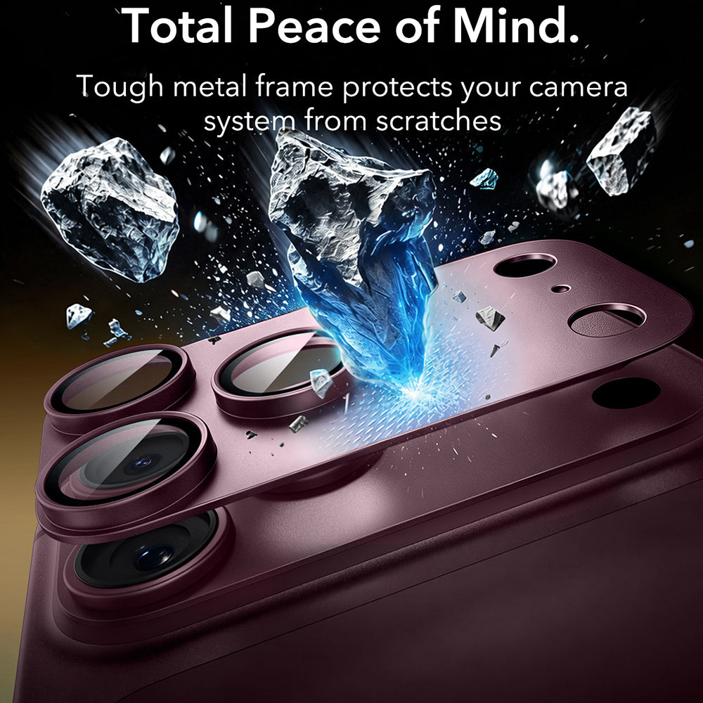 Folie de protectie Camera Spate ESR Armorite Pro pentru Apple iPhone 18 Pro, Sticla Securizata, Visinie Inchis