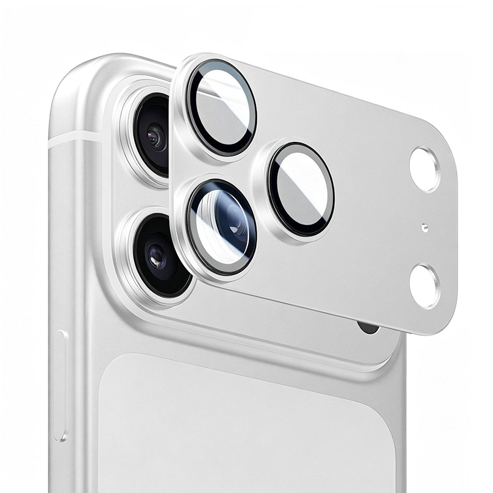 Folie de protectie Camera Spate Lito Crown Halo AR + AF pentru Apple iPhone 18 Pro, Sticla Securizata, Argintie
