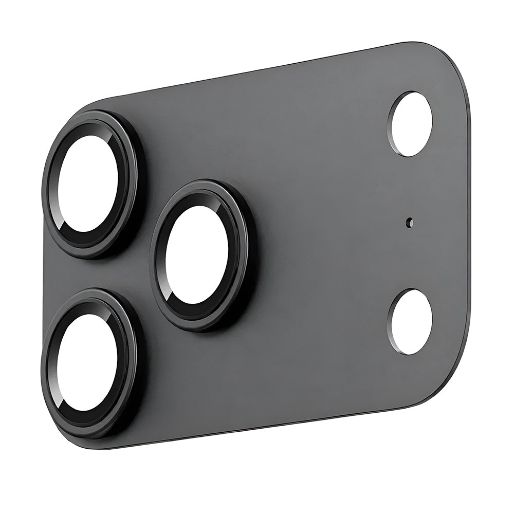 Folie de protectie Camera Spate Lito Crown Halo AR + AF pentru Apple iPhone 18 Pro, Sticla Securizata, Neagra
