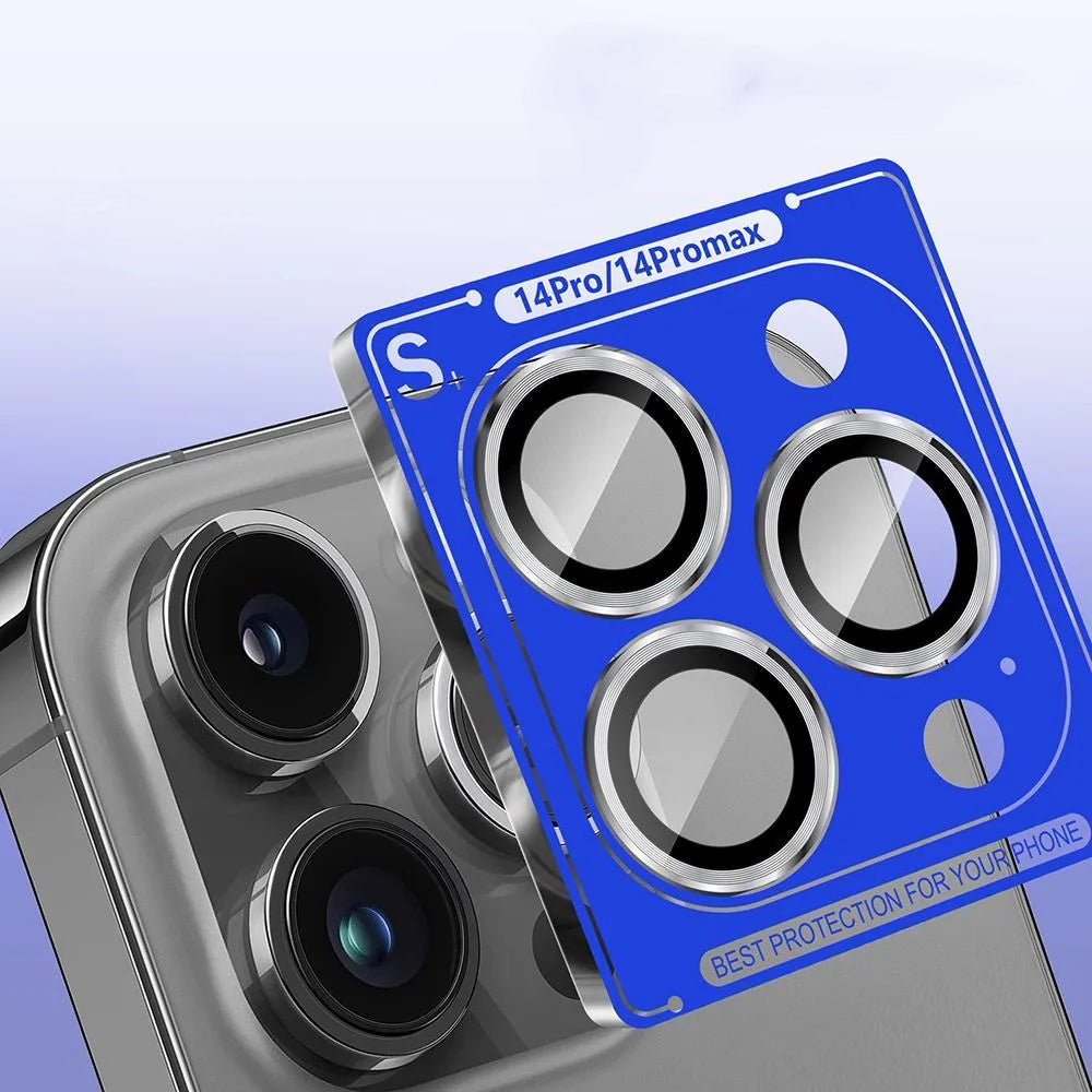 Folie de protectie Camera Spate Lito S+ pentru Apple iPhone 14 Pro, Sticla Securizata, Argintie