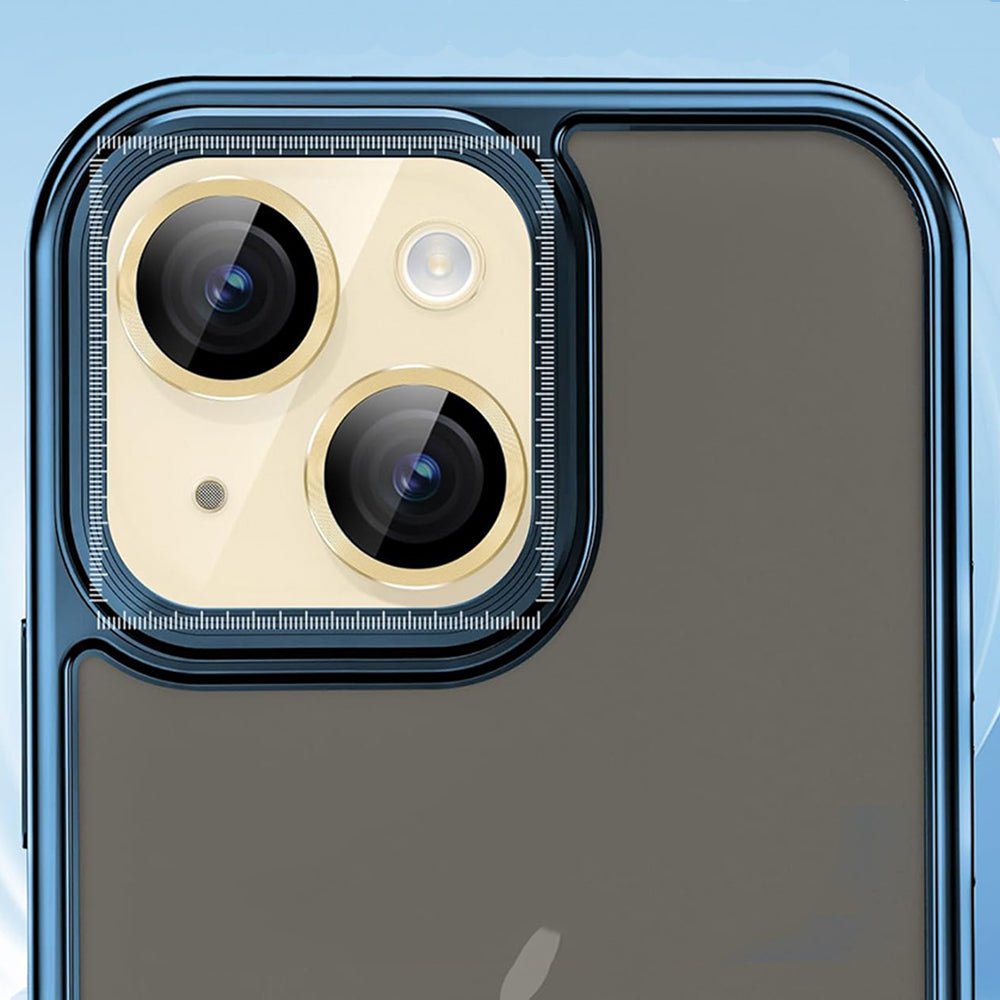 Folie de protectie Camera Spate Lito S+ pentru Apple iPhone 14, Sticla Securizata, Galbena