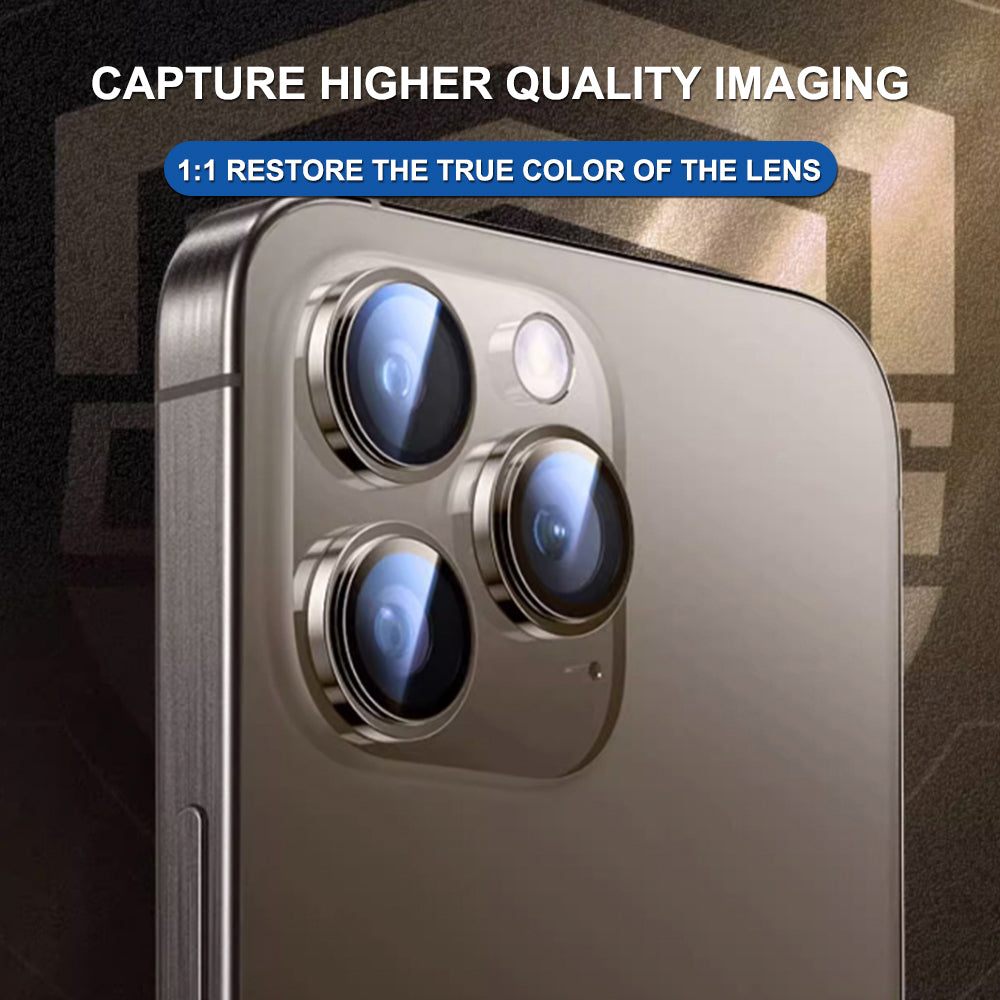 Folie de protectie Camera Spate Lito Titanium AR pentru Apple iPhone 17 Pro Max / 17 Pro, Sticla Securizata, Gri