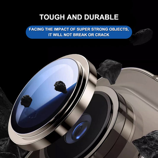 Folie de protectie Camera Spate Lito Titanium AR pentru Apple iPhone 17 Pro Max / 17 Pro, Sticla Securizata, Portocalie