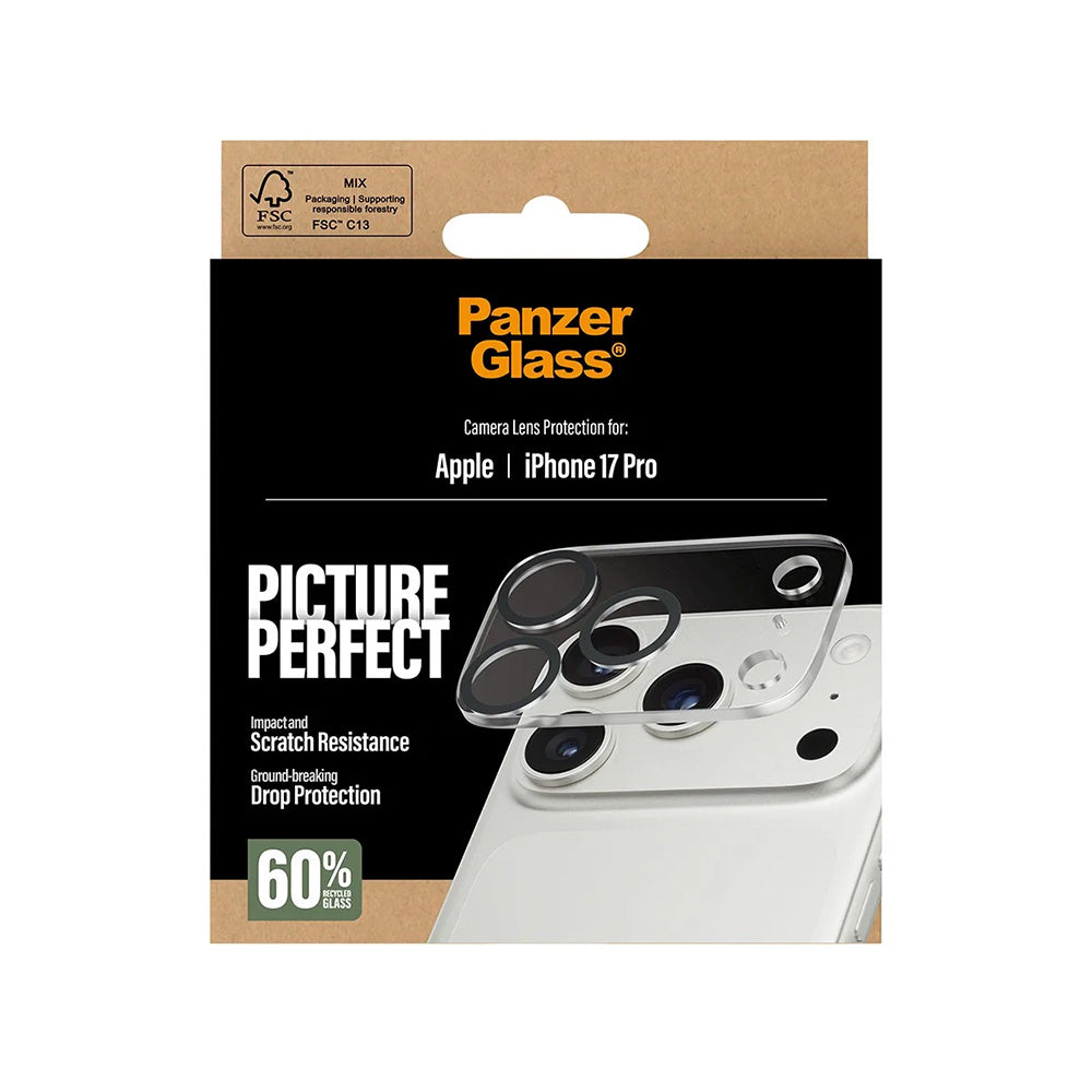 Folie de protectie Camera Spate PanzerGlass PicturePerfect pentru Apple iPhone 17 Pro, Sticla Securizata, Transparenta